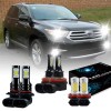 SHENKENUO For Toyota Highlander 14-20 Combo LED Headlight Hi/Low Beam+Fog