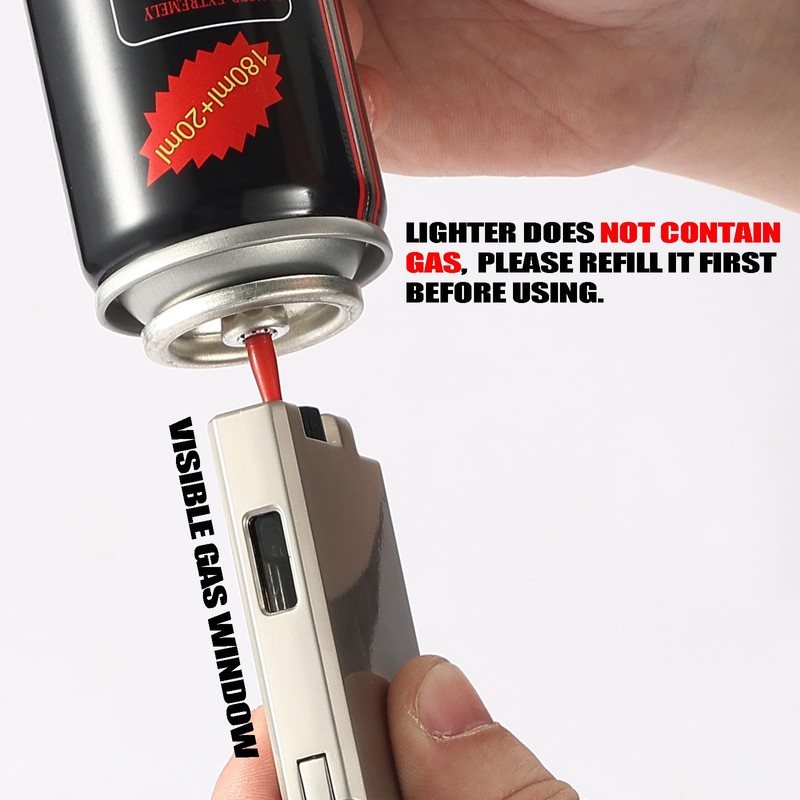 Copmotds Butane Lighter with Keyhole, 2 Pack Double Jet Flame