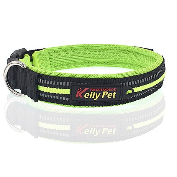 wortek Dog Collar Reflective Adjustable Collar for Dogs Soft and