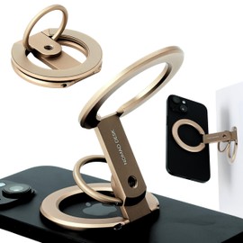 NOMAD DESK MagSafe Compatible Multi-functional Phone Ring Stand Two-sided Magnet Tripod Connection 2 Joints Lightweight Slim Independent Bunker Ring Connects with Selfie Stick 1/4" Screw Tripod Mount
