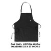 Babish 100% Cotton Kitchen Apron w/Roomy Front Pocket and Adjustable