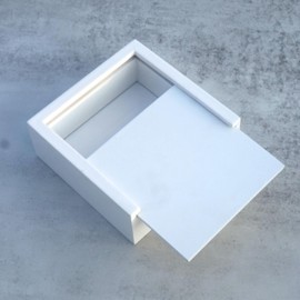 LONMAIX White Painted Wooden Jewelry Gift Box for Keepsake Storage, Gift Packaging Present Case