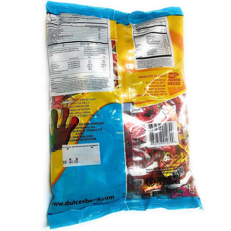 Beny Locochas Hard Sugar Candy with chili powder center MIX