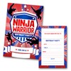 Ninja Warrior Invites (WRITE ON) Birthday Party Invitations (Pack of