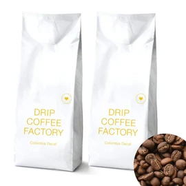 Drip Coffee Factory Colombian Decaf Coffee Beans Whole 1kg (500g x 2 bags)