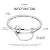 CMB062 Women's Bracelet 925 Sterling Silver, Bracelets with Heart Clasp