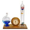 Lily's Home Analog Weather Station, with Galileo Thermometer, Glass Barometer,