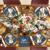 40 Pieces Blue Gold Birthday Napkins + 70th Birthday Confetti