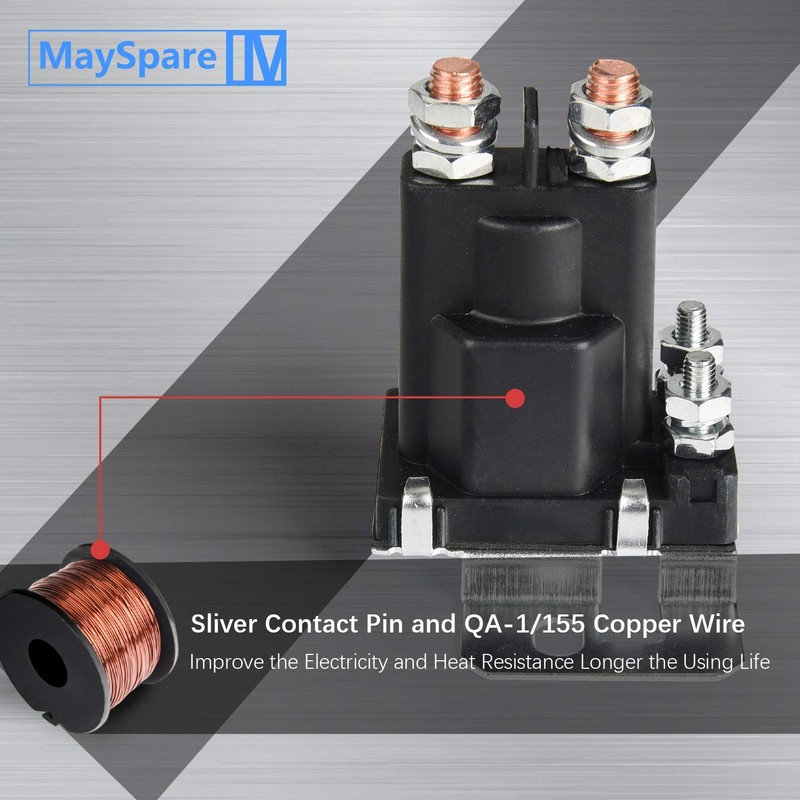 MaySpare 80-Amp 12V Continuous Duty Solenoid Battery Isolator and Starter