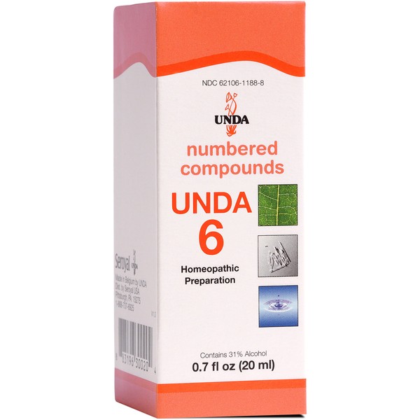 UNDA 6 Numbered Compounds | Homeopathic Preparation | 0.7 fl.