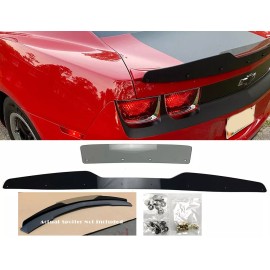 SDeelCase 2 Pcs Gurney Flap Gloss Black Decklid Wickerbill For 10-13 Camaro RS SS Spoiler