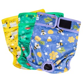 Paw Legend Washable Reusable Female Dog Period Diapers for Heat Doggie Puppy Diapers for Female Dogs (3 Pack, Small)