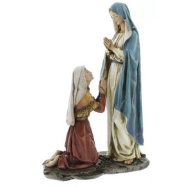 Roman Inc Our Lady of Lourdes and St. Bernadette 10.5 Inch Resin Stone Tabletop Statue