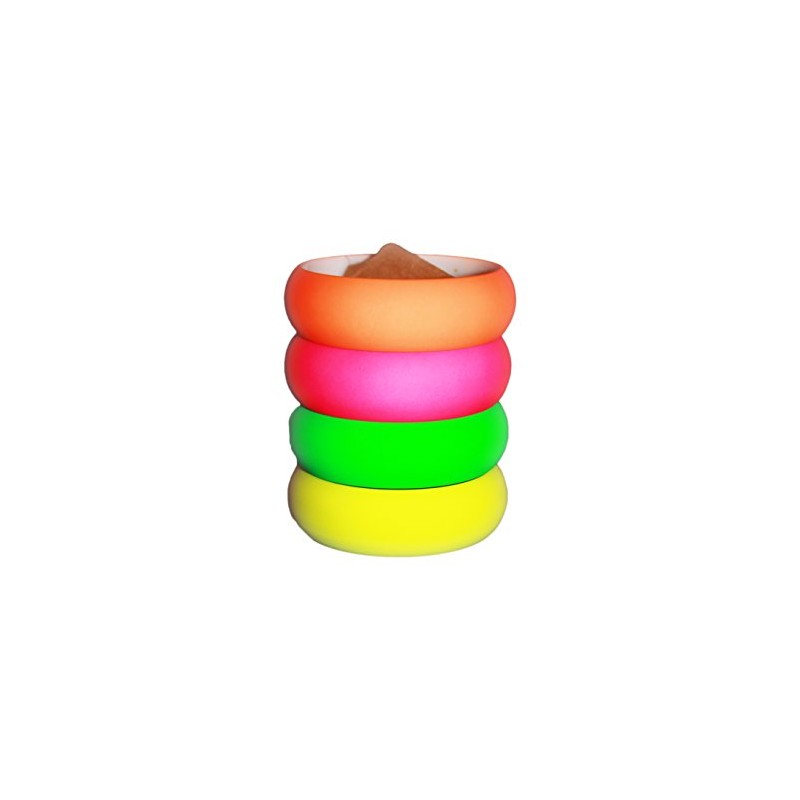 NEON NATION 4 Pack 1980s Style Costume Bracelets 1" Bangles