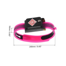 QUARKZMAN Antistatisches Armband, ESD Silikon Verstellbares Antistatik-Armband Kabellos für Computer Elektronikreparatur Schwarz, Rot