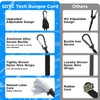 SDTC Tech 70 Inch Adjustable Bungee Cords with Carabiner Hooks,