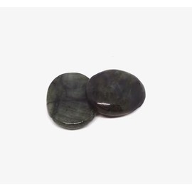 L PEDRA & CRYSTAL Labradorite Worry Stone | Smooth Polished Handheld Pocket Stones | Thumb Stone for Daily Use