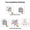 JIMEIDA Single Socket with 2 USB Glass White with Hooks