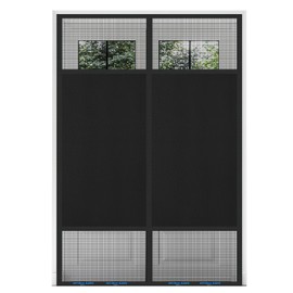 Magnetic Screen Door 72"x80" Blackout – Privacy Protection, Powerful Magnets, Heavy Duty Thicker 265g/㎡ Mesh, Easy Install, Self-Sealing, Pet Tested, Tie Backs, Screen Door Mesh