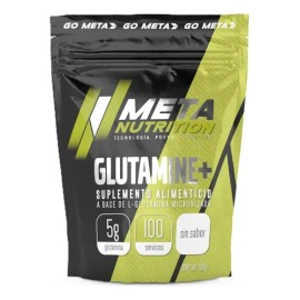 Glutamina Meta Nutrition 500 Gramos 100 Servicios Sin sabor                                                                                           