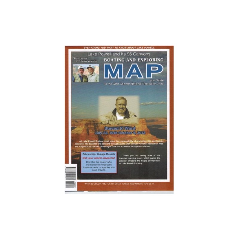 Lake Powell and Its 96 Canyons Boating and Exploring Map