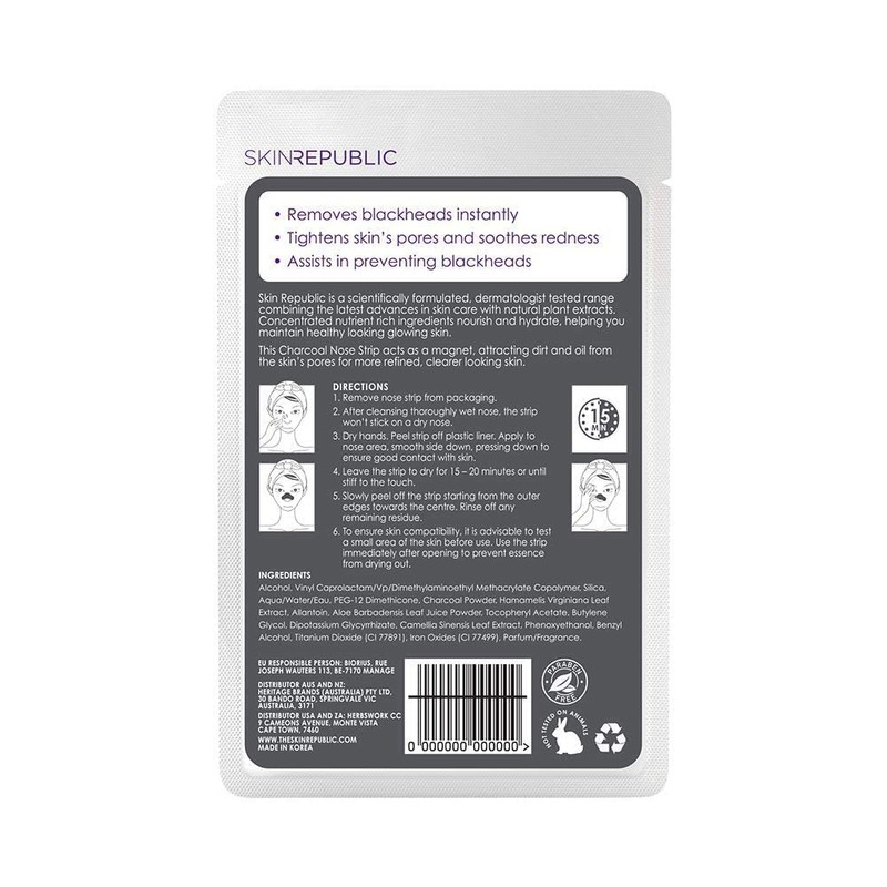 Skin Republic Charcoal Nose Strip 6 Pack, Black