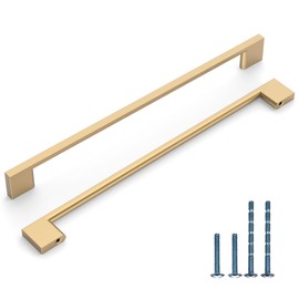 KNOKLOCK 10 Pack 10 Inch(256mm) Kitchen Cabinet Handles Champagne Bronze Cabinet Pulls Kitchen Cabinet Hardware Drawer Pulls for Cupboard Wardrobe