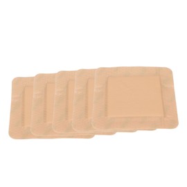 5pcs Silicone Foam Dressing Waterproof Wound Dressing Bandage with Border for Bedsore 3.9 X 3.9in