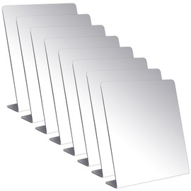 Counter Top Mirror Freestanding Mirror Single Sided Acrylic Desk Mirror for Tabletop Bedroom, Office, Bathroom, Dorm, Home (8 Pcs,8.5 x 9 Inch)