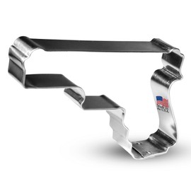 Hand Gun Cookie Cutter 4 Inch - Made in the USA – Foose Cookie Cutters Tin Plated Steel Hand Gun Cookie Mold