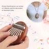 8 Tone Kalimba Thumb Piano C Key Mini Portable Mahogany