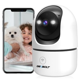 GENBOLT WiFi Security Camera Indoor, Home Surveillance IP Camera CCTV with Humanoid Detection, Auto Cruise Nanny Pet Dog Cam, Baby Monitor with Audio Alarm