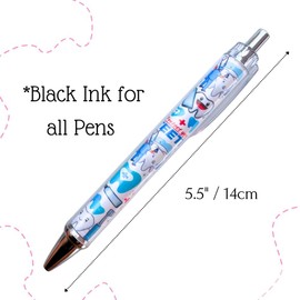 YJ PREMIUMS Dental Wrap Pens 8PC - Teeth-Themed Office Supplies, Black Tooth Pattern Pens for Employee Appreciation Gifts, Dental Assistant Gifts, Perfect for Dental Assistant Appreciation Week