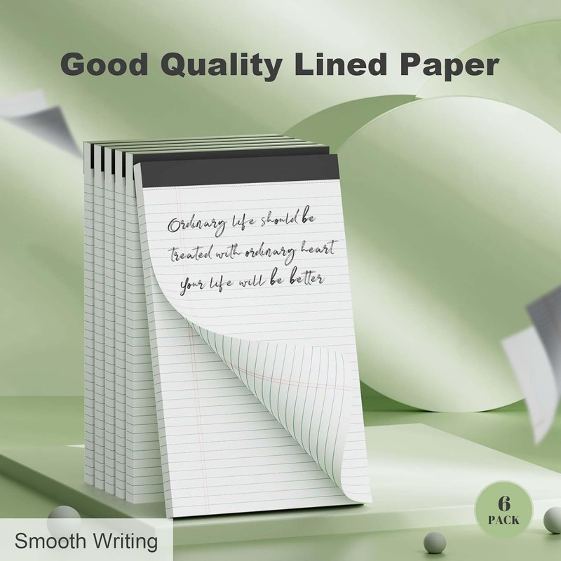 Note Pads A4 Legal Pad, 6 Pack White Notepads A4