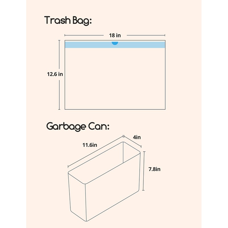 MeoWant Cat Litter Box Liners, Drawstring Receptacles Bags Thickened Waste