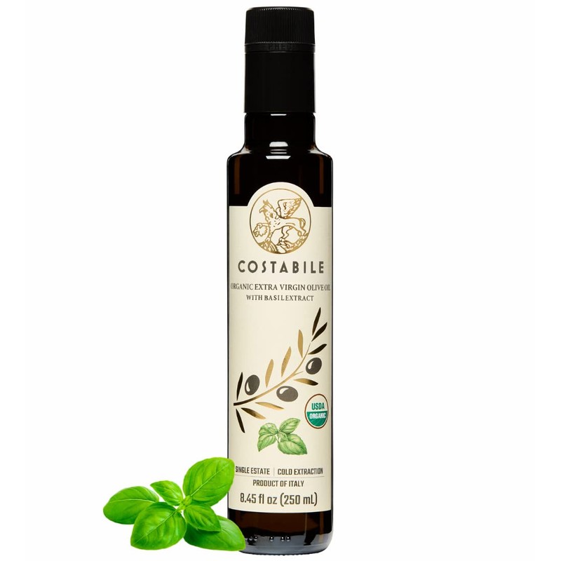 Costabile Basil infused Extra Virgin Olive Oil and Polyphenol Rich