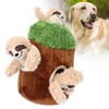 Sloth Trunk Holes Toys for Dog Squeaky Plush Toys Hide