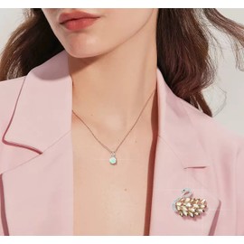 KristLand Swan Brooch with Sparkling Crystals Stone Art Deco Gold Plated Brooch Outfits Brooch Party Birthday Gifts for Women Ladies Girls, Crystal