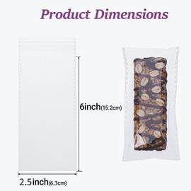 JCXGRVC 100Pcs 2.5 x6Inch Self Adhesive Dubai Pistachio Chocolate Bar Bags Wax Melt Snap Bars Bags Granola Bar Bag Bakery Treat Packaging for Knafeh Candy Chocolate Bars Soap Party Favor Birthday