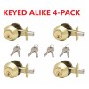 Vault Locks [4 Pack] Keyed Alike Deadbolts Adjustable 2-3/8" or