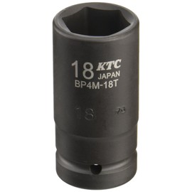 Kyoto Tool (KTC) BP4M18TP 1/2 inch (12.7 mm) Impact Wrench Socket (Semi Loop Thin Wall), 0.7 inch (18 mm)