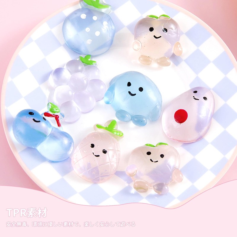 Squeeze Toy, Fruit Shape, Stress Relief, Surprise Box, Pack of