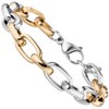 Jobo Women's Bracelet Stainless Steel Bicolour Coated 22 cm, Stainless