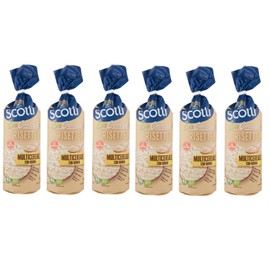 6x Riso Scotti Le Bio Croccanti Risette Multicereali con Quinoa Knusprige, glutenfreie Bio-Reiskuchen 130g Mehrkorn mit Quinoa Reiswaffeln