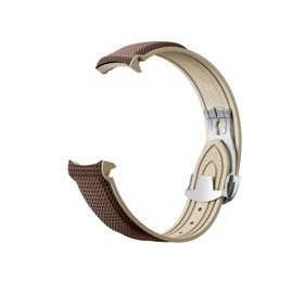 Wentokye Curved End Rubber Strap Compatible with Omega X Swatch Moonswatch Speedmaster and more 20mm Watch，Swatch Omega Moonswatch Speedmaster Watch Replacement Band Deployment Buckle Men Women(Brown)