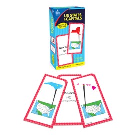 Carson Dellosa States and Capitals Flash Cards for Kids Ages 8+, Geography Flash Cards with US History, Fun Facts, Grade 3, Grade 4 and Grade 5