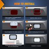 Nilight 5” X 3” Rectangular Trailer Tail Light 2 PCS