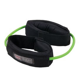 Power Systems Versa Cuff, 2 Padded Cuffs with Resistance Tubes for Wrists and Ankles, Resistance Band Level: Light, Lime Green, 12 Inches, (84306)