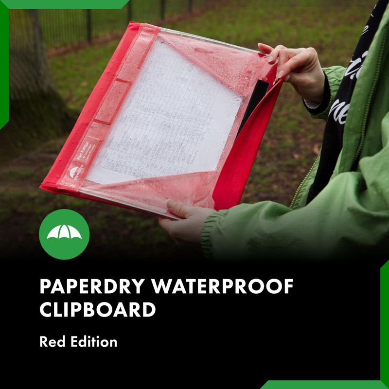 Paperdry Red A4 Landscape Waterproof Clipboard - Cold Proofing Agent,