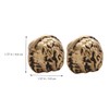 NOLITOY Chinese Decorative Hand Exercise Balls Brass Walnut Handballs Small